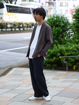 「STUDIOUS（ステュディオス）のアイテム」を使った、STUDIOUS MENSさん（メンズ・181cm）の夏コーディネート