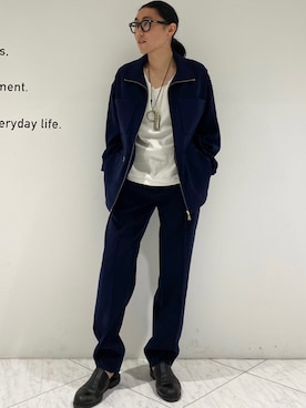「CULLNI（クルニ）のアイテム（パンツ）」を使った、STUDIOUS MENSさん（メンズ・166cm）の秋コーディネート