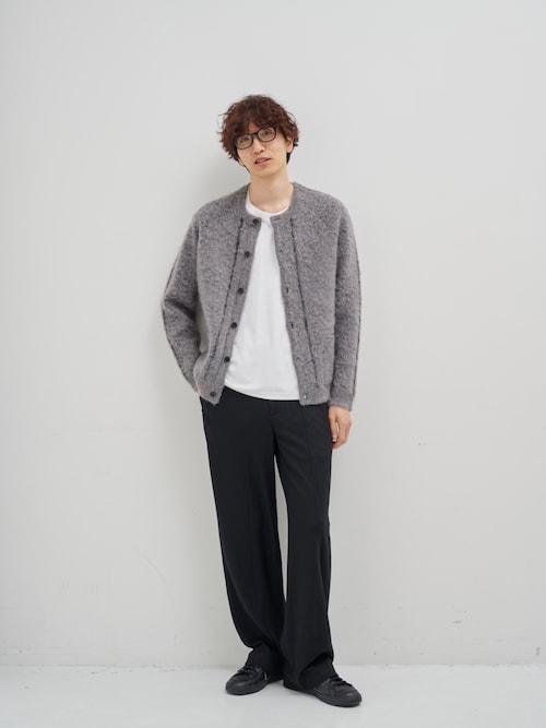 セール】MOHAIR DOUBLE KNIT CARDIGAN/軽い着心地/シャギーニット
