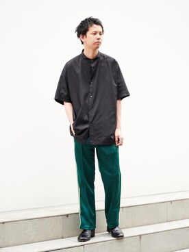 「STUDIOUS（ステュディオス）のアイテム（トップス）」を使った、STUDIOUS MENSさん（メンズ・178cm）の夏コーディネート