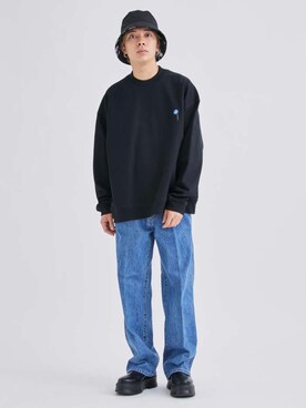 「LiNoH（リノー）のアイテム（スウェット）」を使った、STUDIOUS MENSさん（メンズ・170cm）の秋コーディネート