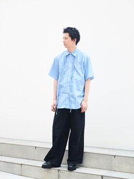 「MUKAI（ムカイ）のアイテム（シャツ/ブラウス）」を使った、STUDIOUS MENSさん（メンズ・178cm）の夏コーディネート