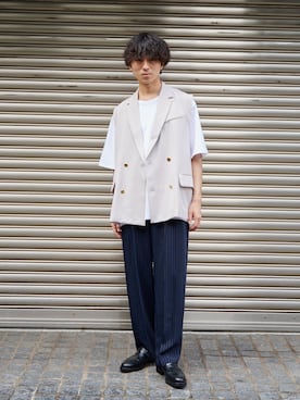 「CULLNI（クルニ）のアイテム」を使った、STUDIOUS MENSさん（メンズ・176cm）の春コーディネート