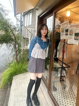 「AS KNOW AS PINKY（アズノゥアズピンキー）のアイテム」を使った、nanamiさん（レディース・158cm）の秋コーディネート