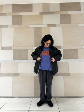 「clarks」｜「アイテム（スウェット）」を使った、sugimotoさん（メンズ・165cm）の秋コーディネート