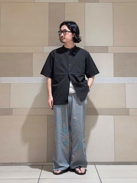 「アイテム（サンダル）」を使った、sugimotoさん（メンズ・165cm）の夏コーディネート