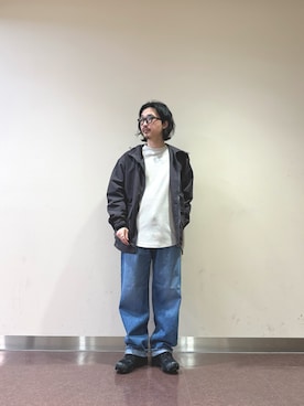 「Lee（リー）のアイテム（パンツ）」を使った、sugimotoさん（メンズ・165cm）の春コーディネート