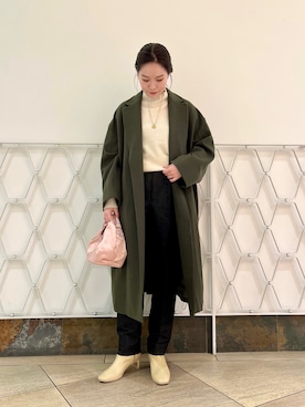 「URBAN RESEARCH（アーバンリサーチ）のアイテム（チェスターコート）」を使った、natsukiさん（レディース・162cm）の秋コーディネート