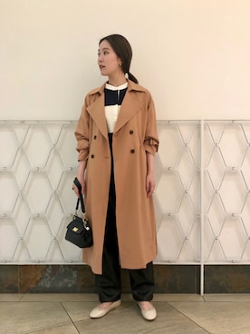 「URBAN RESEARCH（アーバンリサーチ）のアイテム（トレンチコート）」を使った、natsukiさん（レディース・162cm）の秋コーディネート