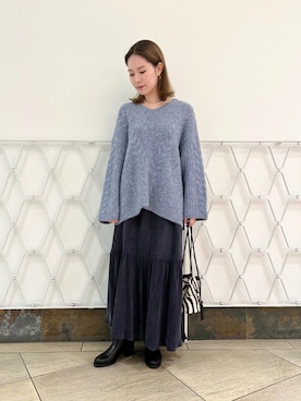 「marco masi（マルコマージ）のMARCO MASI　ZEBRA MINIBAG（ショルダーバッグ）」を使った、natsukiさん（レディース・162cm）の秋コーディネート