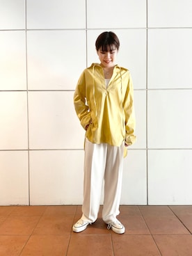 「CONVERSE TOKYO（コンバーストウキョウ）のアイテム（スラックス）」を使った、Kiriさん（レディース・155cm）の秋コーディネート