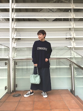 「CONVERSE TOKYO（コンバーストウキョウ）のアイテム（ワンピース/ドレス）」を使った、Kiriさん（レディース・155cm）の秋コーディネート