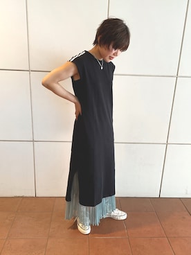 「CONVERSE TOKYO（コンバーストウキョウ）のアイテム（ワンピース/ドレス）」を使った、Kiriさん（レディース・155cm）の夏コーディネート