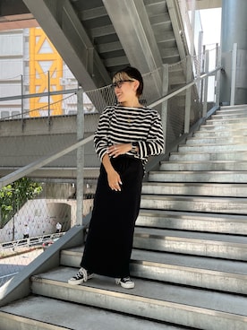 「CONVERSE TOKYO（コンバーストウキョウ）のアイテム」を使った、Kiriさん（レディース・155cm）の秋コーディネート