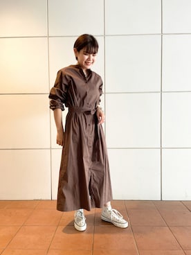 「CONVERSE TOKYO（コンバーストウキョウ）のアイテム（ワンピース/ドレス）」を使った、Kiriさん（レディース・155cm）の秋コーディネート