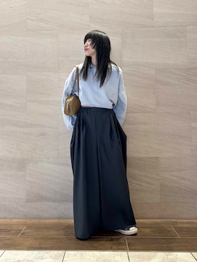 「KBF（ケイビーエフ）のWIDEワイドパンツ（その他パンツ）」を使った、たけださん（レディース・160cm）の冬コーディネート