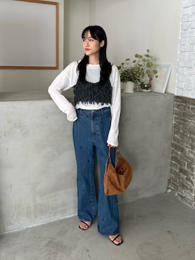 「アイテム（その他トップス）」を使った、たけださん（レディース・160cm）の秋コーディネート