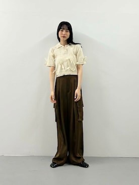 「KBF（ケイビーエフ）のアイテム（ニット/セーター）」を使った、たけださん（レディース・160cm）の夏コーディネート