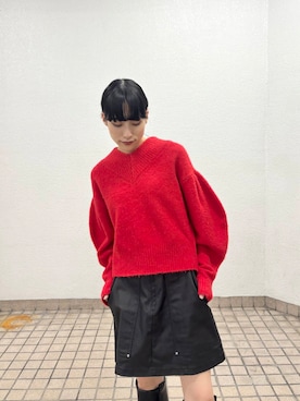 「KBF（ケイビーエフ）のカバーデザインロングブーツ（ブーツ）」を使った、たけださん（レディース・160cm）の秋コーディネート