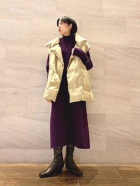 Kbf ケービーエフのワンピース ドレス パープル 紫色系 コーディネート Zozotown