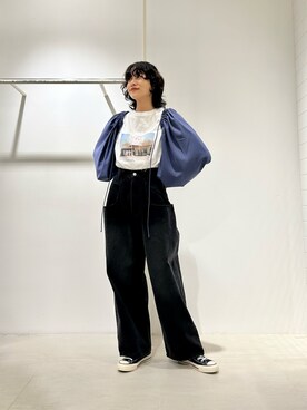 「Tシャツ×デニム」｜「アイテム（ワンピース/ドレス）」を使った、たけださん（レディース・160cm）の春コーディネート