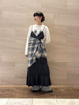 「キャミワンピース」｜たけださん（レディース・160cm）の秋コーディネート