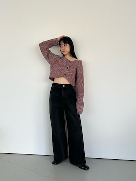 「ニットカーディガン」｜たけださん（レディース・160cm）の秋コーディネート