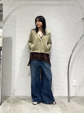 「ワイドデニム」｜たけださん（レディース・160cm）の春コーディネート