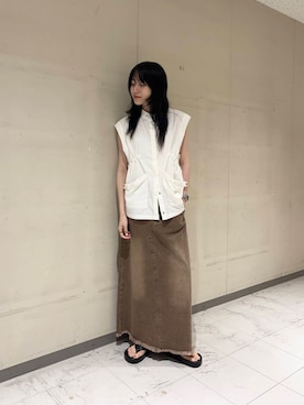 「夏コーデ」｜「アイテム（その他アウター）」を使った、たけださん（レディース・160cm）の夏コーディネート