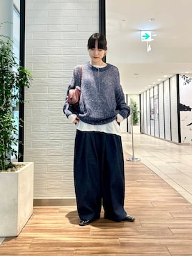 「イチ推しデニムコーデ」｜「アイテム（Tシャツ/カットソー）」を使った、たけださん（レディース・160cm）の秋コーディネート