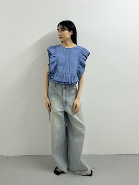 「KBF（ケイビーエフ）のアイテム（トップス）」を使った、たけださん（レディース・160cm）の春コーディネート