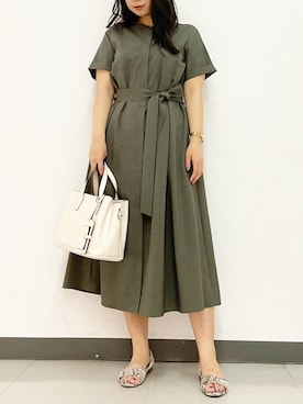 「URBAN RESEARCH ROSSO WOMEN（アーバンリサーチ　ロッソ）のアイテム（ワンピース/ドレス）」を使った、wakaさん（レディース・154cm）の夏コーディネート