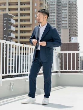 「アイテム（セットアップ）」を使った、maatttssuさん（メンズ・173cm）の夏コーディネート