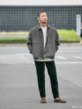 「アイテム（ミリタリージャケット）」を使った、maatttssuさん（メンズ・173cm）の秋コーディネート