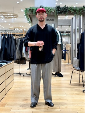 「Vネック」｜maatttssuさん（メンズ・173cm）の春コーディネート