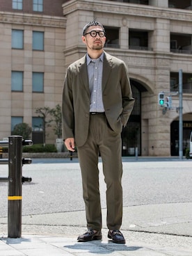 「アイテム（セットアップ）」を使った、maatttssuさん（メンズ・173cm）の夏コーディネート