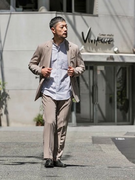 「アイテム（セットアップ）」を使った、maatttssuさん（メンズ・173cm）の夏コーディネート