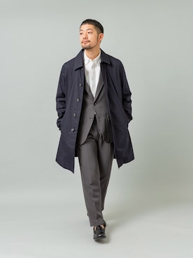 「アイテム（セットアップ）」を使った、maatttssuさん（メンズ・173cm）の春コーディネート