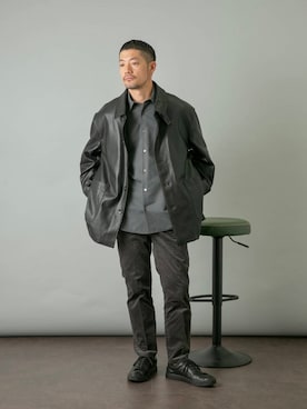 「アイテム（カバーオール）」を使った、maatttssuさん（メンズ・173cm）の秋コーディネート