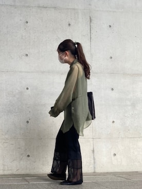 「TRANOI（トラノイ）のアイテム」を使った、rikorikoさん（レディース・156cm）の夏コーディネート