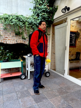 「アイテム（サンダル）」を使った、mimitareさん（メンズ・182cm）の秋コーディネート