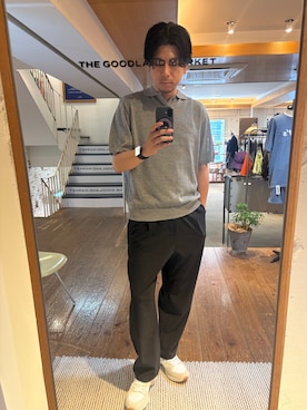 「URBAN RESEARCH DOORS（アーバンリサーチドアーズ）のアイテム（ニット/セーター）」を使った、mimitareさん（メンズ・182cm）の夏コーディネート