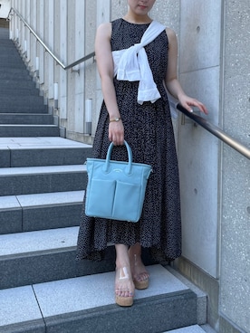 「水色」｜「アイテム（ワンピース/ドレス）」を使った、hamanoirodori01さん（レディース・152cm）の夏コーディネート