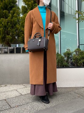 チェスターコートを使った ターコイズブルー のレディース人気ファッションコーディネート Wear チェスターコートを使った ターコイズブルー のレディース人気ファッションコーディネート Wear