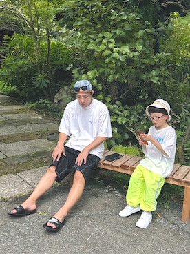 「アイテム（キャップ）」を使った、デレク　ヴィンヤードさん（メンズ・175cm・40代）の夏コーディネート