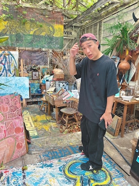 「アイテム（帽子）」を使った、デレク　ヴィンヤードさん（メンズ・175cm・40代）の秋コーディネート