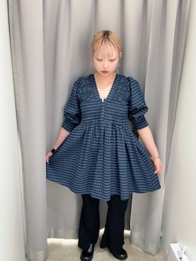 「KBF（ケイビーエフ）のイージーRIBフレアパンツ（その他パンツ、ブラック系）」を使った、たろさん（レディース・157cm）の春コーディネート