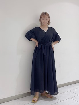 「KBF（ケイビーエフ）のアイテム（イヤリング）」を使った、たろさん（レディース・157cm）の夏コーディネート