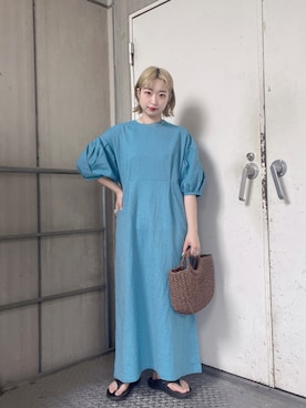 「KBF（ケイビーエフ）のアイテム（イヤリング）」を使った、たろさん（レディース・157cm）の夏コーディネート