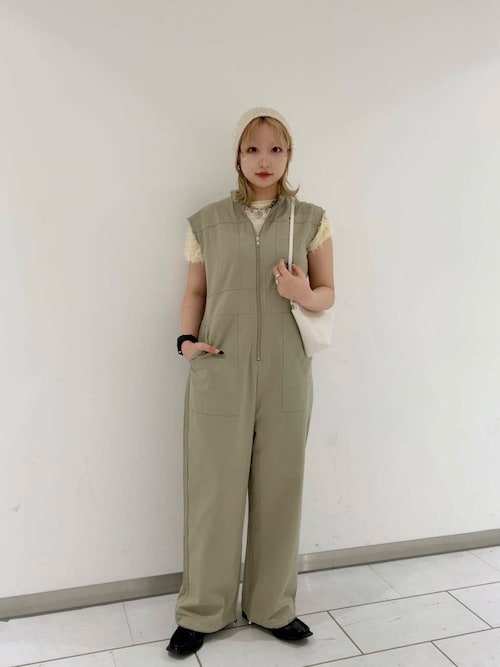 セール】フロントZIPジャンプスーツ（サロペット/オーバーオール